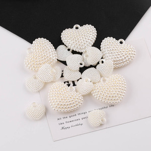 Colgantes de Corazón con Perlas de Imitación, Accesorios de Joyería DIY para Llaveros, Adornos, Regalos, Colgantes de Moda Unisex Yiwu - Product Image 3