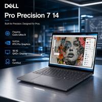 Para Pro Precision 7, Estación de Trabajo Móvil Profesional de 14 Pulgadas, Portátil con Intel Core de Alto Rendimiento, Windows 11 Home, SSD