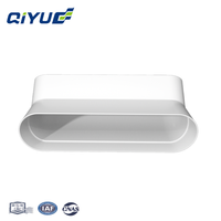 Qiyue fabrication de haute qualité 132mm * 30mm ABS coude d'escalade mural à 45 degrés pour conduit plat pour système de conduit d'air