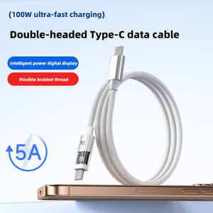 Cable de Datos USB C a Tipo C con Pantalla Digital de 100W 5A 1.2M 2M, Carga Rápida para Teléfonos Móviles, Precio al por Mayor - Product Image 2