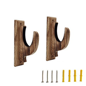 Soporte de pared de madera para armas, estante horizontal de madera maciza para exhibir rifles, para armas de caza y arcos, duradero, un par. - Product Image 5