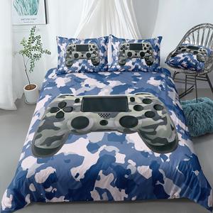 Juego de ropa de cama de tres piezas con estampado Digital 3D, juego de edredón con elementos de juego móvil para jugador - Product Image 1