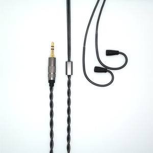 สายหูฟังชุบเงิน1.2M MMCX 3.5MM สายสัญญาณเสียงสำหรับ IE80 IM DIY - Product Image 1