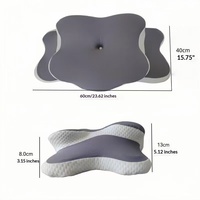 Nouvel Oreiller Ergonomique en Mousse à Mémoire de Forme Grande Oreille, Découpe 3D, Processus de Remontée Lente, Zéro Pression, Soutien Cervical, 0,5-1kg, Personnalisable