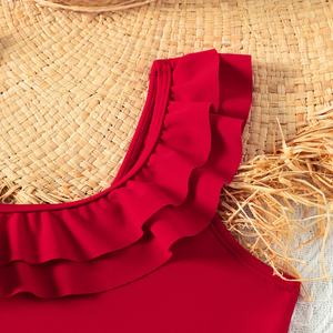 Traje de Baño Deportivo Personalizado para Mujer, Top de Bikini con Cuello en V y Tiras Cruzadas en la Parte Delantera, Estampado Floral, Parte Inferior de Cintura Baja, Bikini de 2 Piezas, Ropa de Playa - Product Image 4