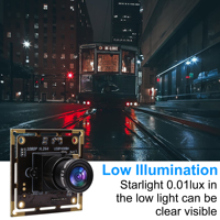 Módulo de Cámara USB ELP para Baja Iluminación, H.264 HD 1080P, Sensor IMX323, Lente de 3.6mm, 0.01Lux, 2MP, Placa de Cámara Web con Micrófono para PC