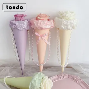 Tondo 어린이 DIY 재활용 밝은 컬러 장미 꽃 포장 선물 포장지 세트 파티 선물 포장