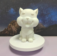 Preciosos Juguetes de Arte Hechos a Mano con Resina DIY, Figuras de Pintura Fluida, Diseño de Gato Gigi, Hucha de Vinilo para Acción de Gracias y Año Nuevo Chino