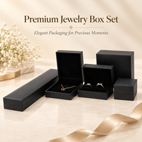 Boîte de rangement pour bijoux en similicuir robuste avec fermeture à pression élégante, intérieur en velours, logo personnalisé acceptable, idéale pour les cadeaux et la vente au détail
