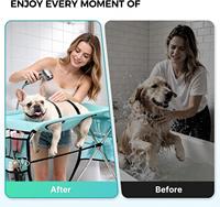 Hamac de toilettage pour animaux de compagnie avec support, design pliable, protection des articulations pour animaux de petite et moyenne taille