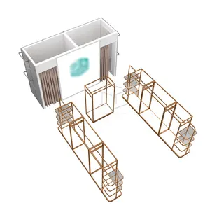 패션 및 의류 부티크 키오스크 쇼핑몰 소형 의류 매장 디자인 무역 전시회 소매 의류 디스플레이 키오스크 판매
