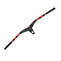 Guidão de carbono para bicicleta mtb/fixie/dobrável, guidão integrado com furos de montagem em computador
