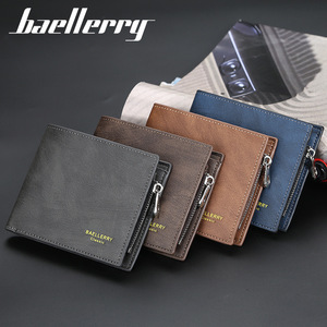 กระเป๋าสตางค์ผู้ชายแบบสั้น Baellerry หนัง PU ช่องใส่บัตรหลายช่อง ซิปแนวนอน กระเป๋าใส่เหรียญ สไตล์คลาสสิก - Product Image 4