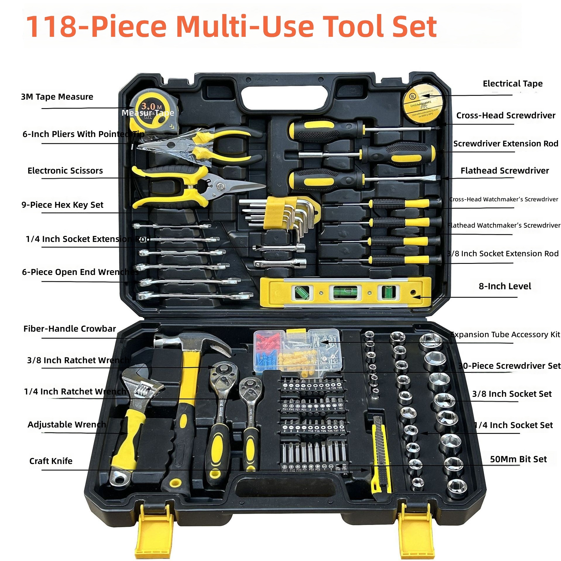 118-piece multi-tool set