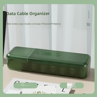Boîte de rangement pour câbles avec 7 compartiments, organiseur de câbles, boîte de rangement pour chargeurs, étui de rangement pour câbles réutilisable, gestion des câbles pour la maison et les voyages