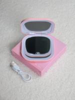 Miroir de maquillage rond à LED à 3 couleurs, dimmable, avec bras double axe en or rose, rechargeable par Type-C, miroir cosmétique Winway