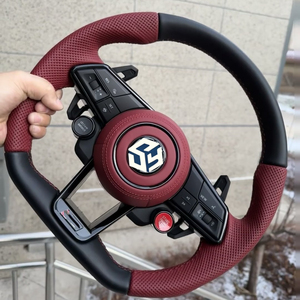 <span class=keywords><strong>Volante</strong></span> Deportivo R-Line de Cuero Semiperforado con Detalles en Carbono para Volkswagen VW <span class=keywords><strong>Golf</strong></span> 5 6 7 R MK6 MK7 MK8 Jetta Passat B8 Polo Tiguan GTI - Product Image 1