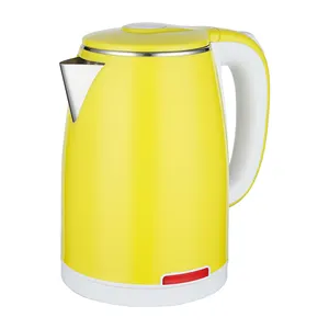 Kettles Electric Water Kettle, Jug Stainless Steel Kettle 1.8 litres, Tea  Or Coffee - 1800W,Yellow Fast (Color : Yellow)