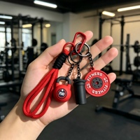 Porte-clés créatif pour le sport, haltères, kettlebells et bouteilles d'eau, porte-clés coloré personnalisé