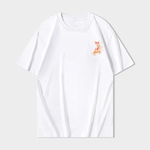 Nueva Camiseta de manga corta de algodón para hombre con tela tejida de cuello redondo con estampado digital adjunto <span class=keywords><strong>Koi</strong></span> resistente - Product Image 3