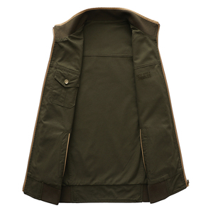 Men's Reversible Outdoor Practical Multiple Pockets Vest Jacket Two-side Cotton <strong>Sleeveless</strong> <strong>Coat</strong> - Product Image 6