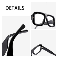 Montures optiques en acétate Premium Pilot pour hommes, design épais de luxe, lunettes pour professionnels, lunettes surdimensionnées unisexes