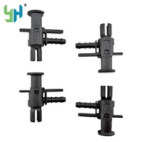 Connecteur de retour d'huile pour injecteur de rail de moteur diesel Yongheng PA12+30%GF Noir SAE J2044 pour tuyau en caoutchouc ID 4.0
