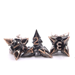 Giá Tốt Nhất 7Pcs Thiết Lập Cổ Kim Loại Dnd Long Lanh Xúc Xắc Đặc Biệt Hình Dạng Thiết Kế Rắn Cho <span class=keywords><strong>RPG</strong></span> Trò Chơi - Product Image 5