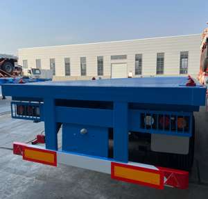 Prix à plat 3 essieux 30/40 pieds 48 pieds <span class=keywords><strong>pas</strong></span> <span class=keywords><strong>cher</strong></span> <span class=keywords><strong>plateau</strong></span> plat conteneur châssis mobile à plat Semi camion <span class=keywords><strong>remorque</strong></span> à vendre - Product Image 2