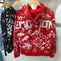 MIXED EMOTION Sweat à capuche zippé oversize en coton imprimé, style américain, vintage, décontracté urbain, pour couple