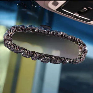 Kits interiores Bling Crystal Design Cubierta para volante de coche Cubierta de palanca de cambios Almohada Cinturón Hombro GP OEM - Product Image 5