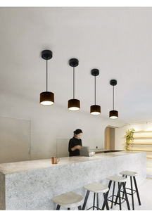 Lampadario Moderno a Sospensione Cilindrico, Lampada a Soffitto per Corridoi, Faretto Sollevabile per Uffici e Centri Commerciali - Product Image 6