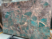 Comptoirs de cuisine en quartzite en pierre verte du Brésil Dalles de granit en quartzite en marbre vert amazonite pour dessus de table