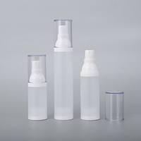Emballage cosmétique, flacon pompe sans air en plastique givré, scellé, vide, 15/30/50 ml, flacon pour lotion