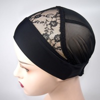 Bonnet extensible ventiler les grandes perruques Capuchon Spandex Dome Grip Wig Caps Bandeau avec sangles réglables pour la fabrication de perruques