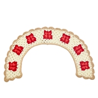 Patchs en dentelle papillon colorés brodés au crochet en chenille pour accessoires de couture DIY pour col de vêtement