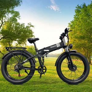 Custom Logo 26 Inch hydraulic brakes <b>foldable</b> Dual Motor Electric Folding Bike E-Bike Folding Electric City Bicycle for Adults - Product Image 1