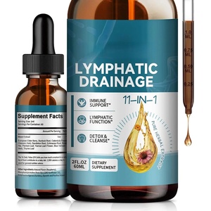 Extrait liquide OEM 11-en-1 pour le bien-être lymphatique avec Bardane, Pissenlit, Échinacée, Calendula pour le soutien immunitaire et l'équilibre hydrique - Product Image 1