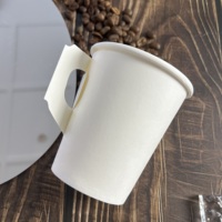 Nouvelle tasse jetable à poignée simple couche, motif Noël rouge, sapin, bonhomme de neige, hiver