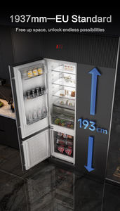 Artaus 260l 2-דלת כפור-ללא כפור חשמל מקרר חשמלי ומדפים מתכווננת עיצוב נייד לשימוש ביתי - Product Image 6