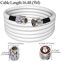 Câble coaxial de haute qualité à faible perte 50 Ohm, câble d'extension d'antenne RF 5D-FB N mâle vers TNC mâle Lmr 400 TJKL