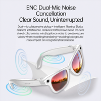 Lunettes Intelligentes IA avec Caméra 13MP W620PRO, Lunettes de Soleil Enregistrantes, Traduction Vocale IA en Temps Réel, Audio, pour Vlogging et Sports