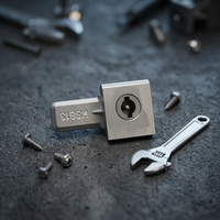 Kunci Kotak Distribusi Pintu Kabinet Listrik Multi-fungsi Flat Lock MS813 Bahan Stainless Steel dengan Kunci Anti Maling