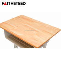 Ensemble de bureau et chaise jaunes pour étudiants avec boîte à livres en métal et rangement frontal ouvert, mobilier de classe classique pour enfants