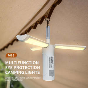 Goldmore Multifuncional LED Camping <span class=keywords><strong>Linterna</strong></span> Luces de neón al aire libre <span class=keywords><strong>Linterna</strong></span> con luz de advertencia Grupo de fuente de alimentación - Product Image 1