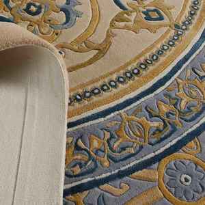 Tapis tufté en boucle de laine et viscose, décoratif, moderne, artistique, de qualité supérieure, écologique, antidérapant, lavable, pour la maison et l'hôtel - Product Image 4