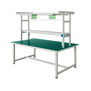 Customized Assembly Line Belt Conveyor Work Table Anti-Static Lab Workbench with Led Light
