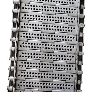 Plaque perforée personnalisée en acier inoxydable 304 à chaîne lien bande transporteuse plaque de convoyeur à chaîne pour cueilleur d'arachides à bande - Product Image 2