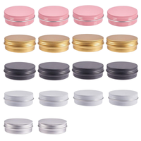 Schwarze 30ml Aluminium-Zylinderdose D52xH20mm Rot Gold Rosa Lackierte Oberfläche Schraubverschluss Tee Kerze Gesichtscreme Kosmetik Aufbewahrung