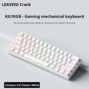 Clavier mécanique sans fil K61 pour mode unique, touches gravées ultra-lumineuses, claviers de jeu RGB - Product Image 3